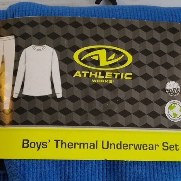 Boys Thermal Underwear Pajama Long Sleeve Shirt & Pants 2pc Set - Picture 2 of 3